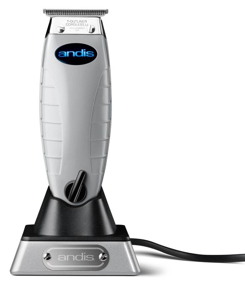 Andis Professional Finishing Combo, T-Outliner Beard Hair Trimmer with T-Blade, Gray, Model GTO Cordless Mens Lithium Battery Titanium Foil 並行輸入
