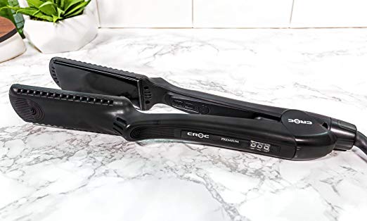 CROC Premium 1.5 inch Flat Iron Featuring Nano Titanium Floating Plates, Ceramic Instant-Recovery Heaters