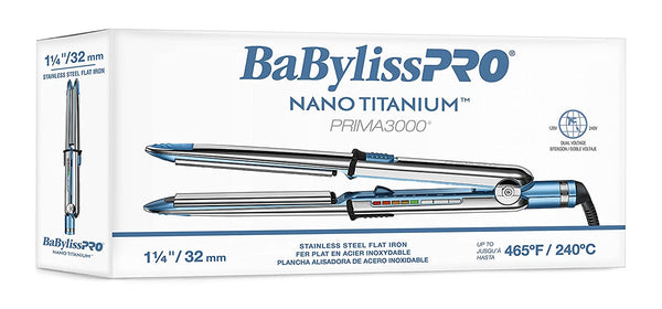 Babyliss Pro Nano Titanium Optima 3000 1.25 Flat Iron BABSS3000T