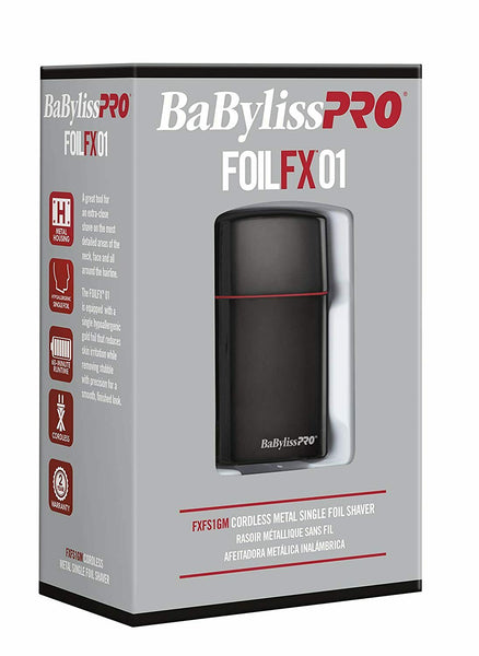 BabylissPro Cordless Metal Single Foil Shaver Gun Metal FXFS1GM